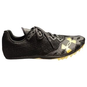 Under Armour HOVR Smokerider Track Spikes Cleats Mens US 9 Black Gold Lace Up